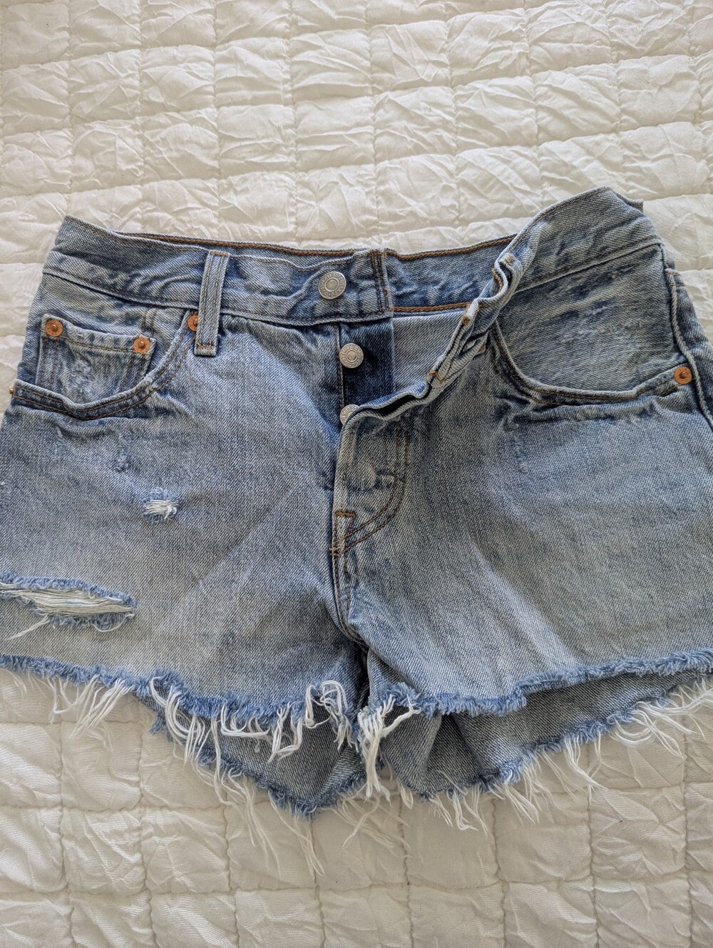 Levi's Button Fly Jean Shorts Size 25